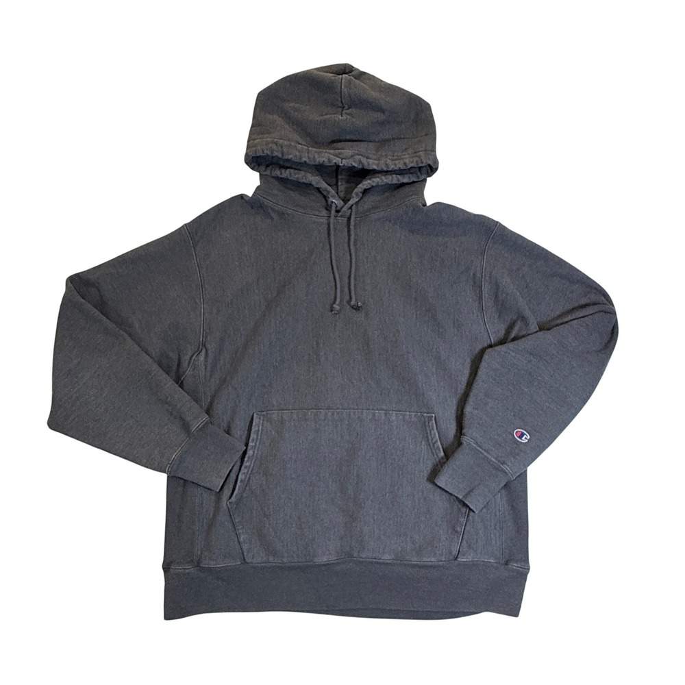 Champion Reverse Weave Hoodie Men Large Gray Pullover Pocket GF68